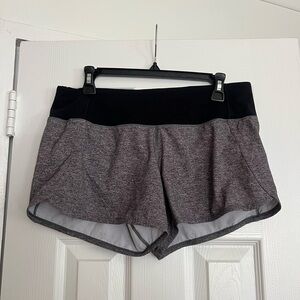 lululemon athletica Black and Gray Athletic Shorts